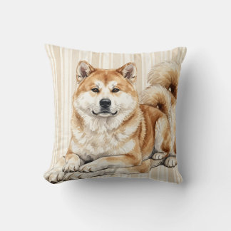 Vattenfärg Akita Inu Hund Kastydd Kuddcover Kudde