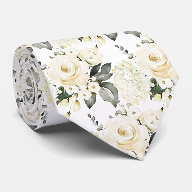 Vattenfärg Alabaster Rosor Peonies Hydrangeas Nack Slips (Rullad)