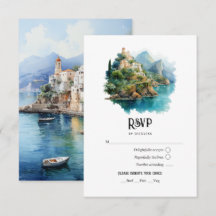 Vattenfärg Amalfi-kusten Italien Destination Bröll