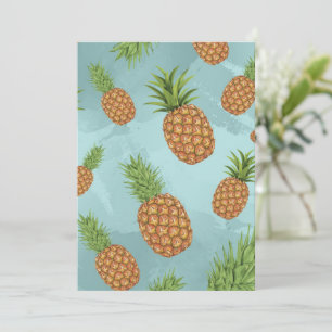 Vattenfärg ananas mönster 2 tack kort