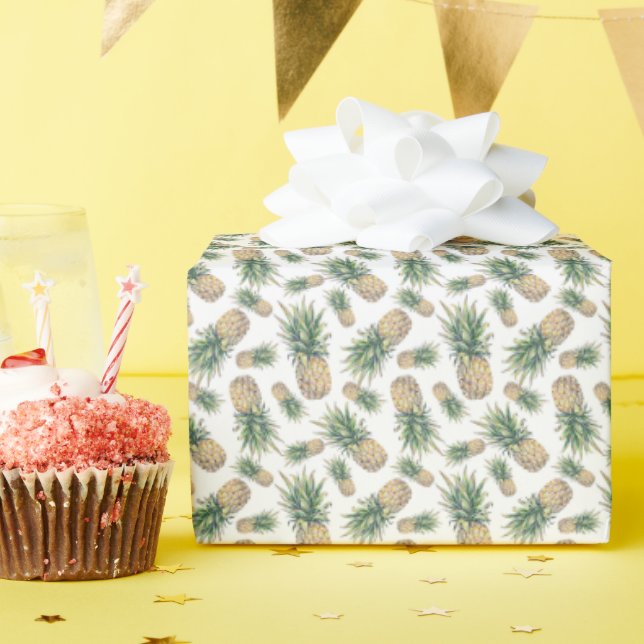 Vattenfärg Ananas Mönster Presentpapper (Födelsedagsfest)