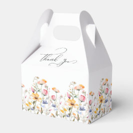 Vattenfärg Äng Vildblomma Tack Bröllop Presentaskar