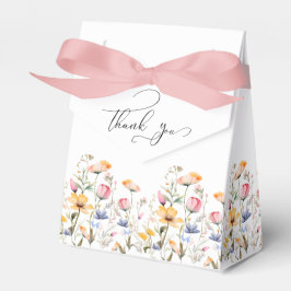 Vattenfärg Äng Vildblomma Tack Bröllop Presentaskar