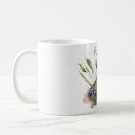 Vattenfärg Anka i blommor Kaffemugg