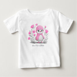 Vattenfärg Anka Rosa Blommig Baby T-Shirt