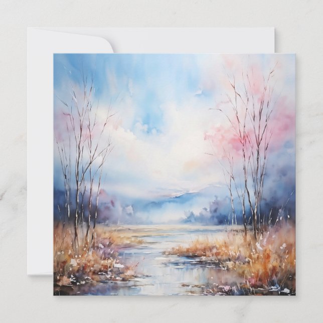 Vattenfärg Anteckningskort (Framsida)