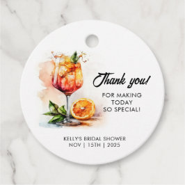 Vattenfärg Aperol Spritz Bröllopsfest Gåvor Etiketter