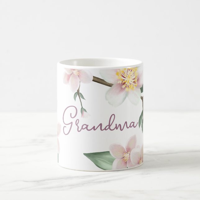 Vattenfärg Äppelblommor Mormor Kaffemugg (Center)