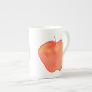 Vattenfärg Apple Benporslin Mugg