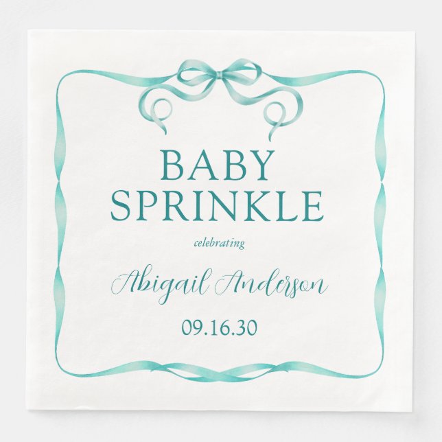 Vattenfärg Aqua Band Baby Ch sprinkle Pappersservett (Framsida)