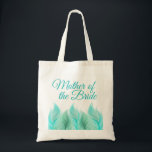 Vattenfärg Aqua Feathers Budens mamma Tygkasse<br><div class="desc">Denna lätta och mejeriliknande design har vattenfärgfjädrar i coolor med blått,  akvatiskt och grönt. Den koordinerar med "Watercolor Feathers Bröllop Collection". Använda för bröllopsförmåner eller som en bekvämlighetspost vid destinationsbröllop. Tecken finns i den här utformningen för hela brudens sida och är kom i olika storlekar och stilar.</div>