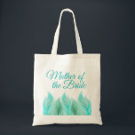Vattenfärg Aqua Feathers Budens mamma Tygkasse<br><div class="desc">Denna lätta och mejeriliknande design har vattenfärgfjädrar i coolor med blått,  akvatiskt och grönt. Den koordinerar med "Watercolor Feathers Bröllop Collection". Använda för bröllopsförmåner eller som en bekvämlighetspost vid destinationsbröllop. Tecken finns i den här utformningen för hela brudens sida och är kom i olika storlekar och stilar.</div>