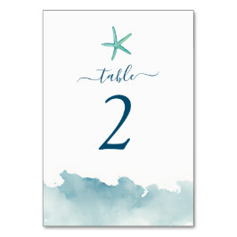 Vattenfärg Aqua Starfish & Vatten Bordsnummer