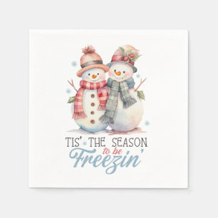 Vattenfärg är säsongen för frysning pappersservett