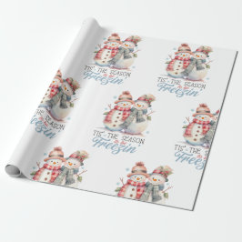 Vattenfärg är säsongen för frysning presentpapper