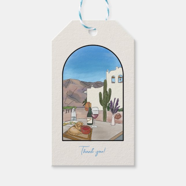 Vattenfärg Argentina Presentetikett (Framsidan)