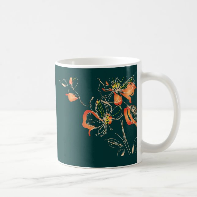 Vattenfärg Art-dekoffofunktion Kaffemugg (Höger)