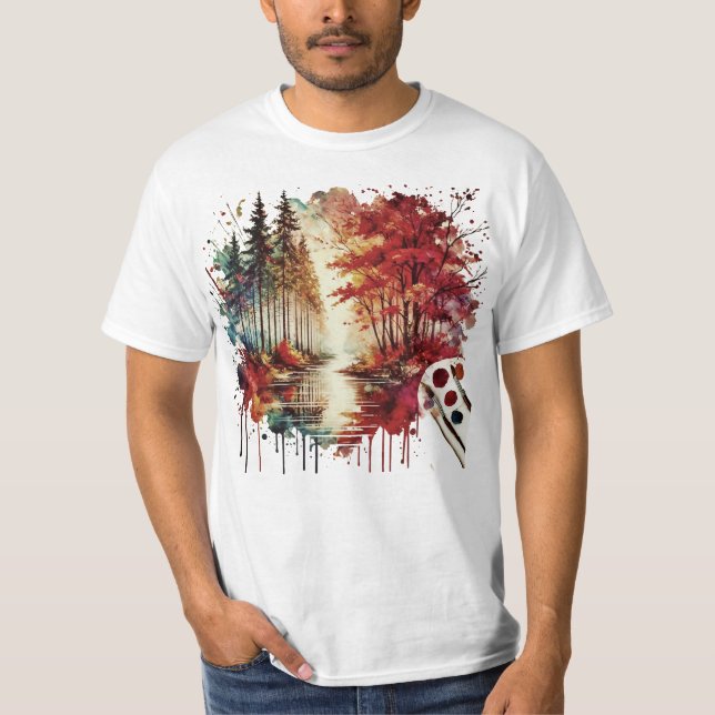 Vattenfärg Art T-Shirt (Framsida)