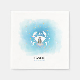 Vattenfärg Astrologi - Cancer Pappersservetter
