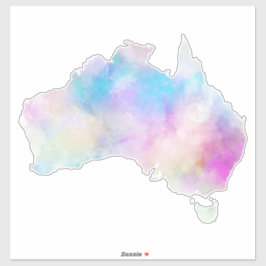 Vattenfärg Australien Klistermärken