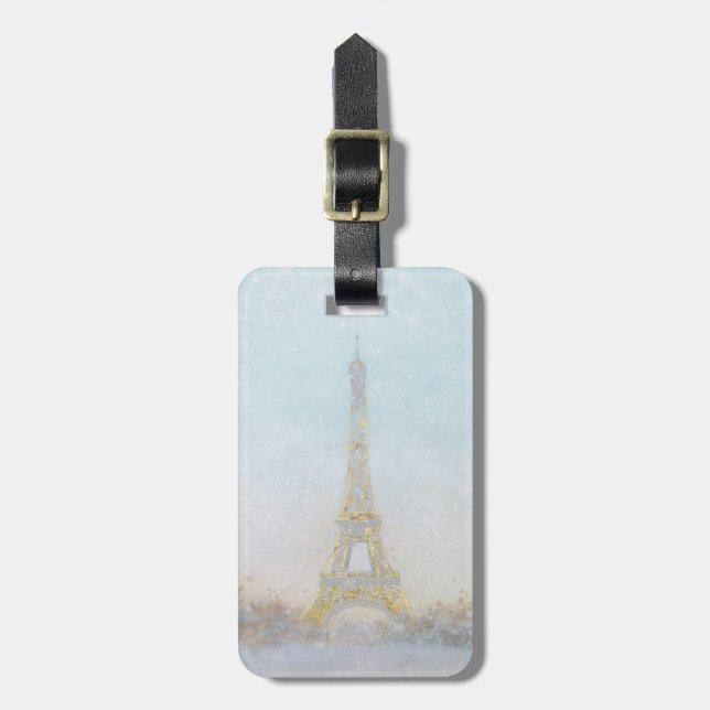 Vattenfärg | avbildar av Eiffel Towe Bagagebricka (Vertikal Framsida)