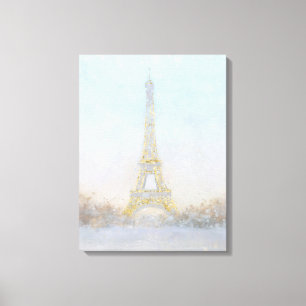 Vattenfärg avbildar av Eiffel Towe Canvastryck