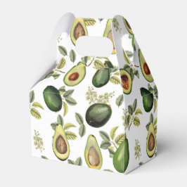 Vattenfärg Avocado Botanical Mönster Presentaskar