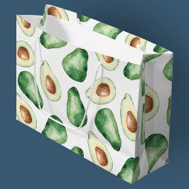 Vattenfärg Avocado Mönster