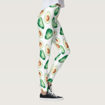 Vattenfärg Avocado Mönster