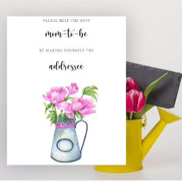 Vattenfärg baby shower - Hjälp den upptagna blivan Poster