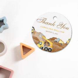 Vattenfärg baby under babyduschen för byggnadsbebi gåvor etiketter