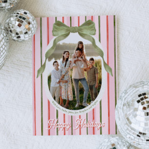 Vattenfärg båge familjefoto julkort
