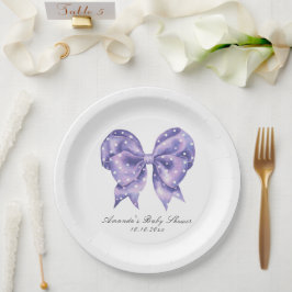 Vattenfärg båge prickig baby shower