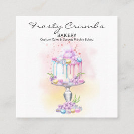 Vattenfärg Bakery-bakverk Söder Muffinsar Fyrkant Fyrkantigt Visitkort