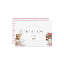 Vattenfärg Bakning Födelsedagsfest Tack Kort