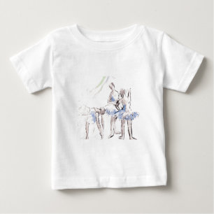 Vattenfärg Ballet Dansande Balettdansös T-shirt