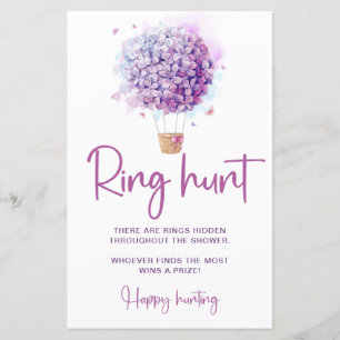 Vattenfärg Ballongblommor   Ringjaktspel