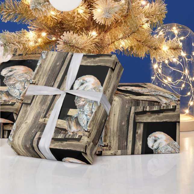 Vattenfärg Barn Uggla i fönstrets fågelart Art Presentpapper (Helgdagar)