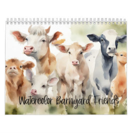 Vattenfärg Barnyard Friends Kalender