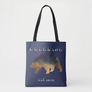 Vattenfärg Bear Colorado 1876 Tygkasse