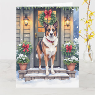 Vattenfärg Beauceron Rustik Veranda Jul Kort
