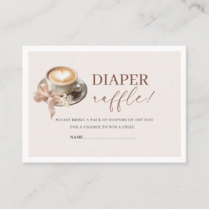Vattenfärg bebis brygger kaffe baby shower dia visitkort