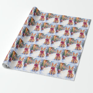 Vattenfärg Berger Picard Byn Torget Jul Presentpapper