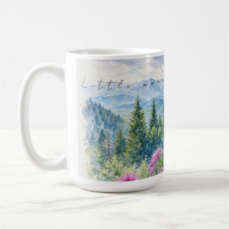 Vattenfärg Bergvildblommor och Stillhet Kaffemugg