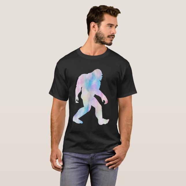 Vattenfärg Bigfoot T-Shirt (Hel framsida)