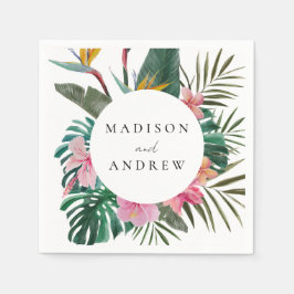 Vattenfärg Bird of Paradise Wandeeness Bröllop Pappersservett