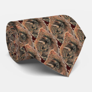 Vattenfärg Bison Buffalo Animal Nature Slips