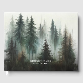 Vattenfärg Björnar Rustik Vildmarksbröllop Gästböcker