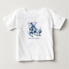 Vattenfärg Blå Björn Baby T-Shirt