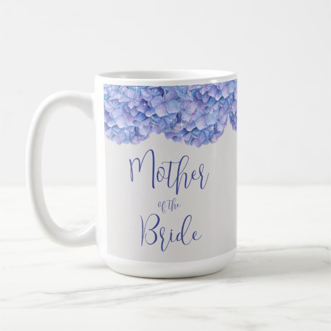 Vattenfärg Blå Hortensia Brudens Mor  Kaffemugg (Vänster)